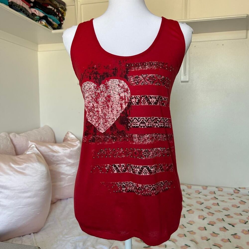 No-boundaries Women's Red and Black Vest